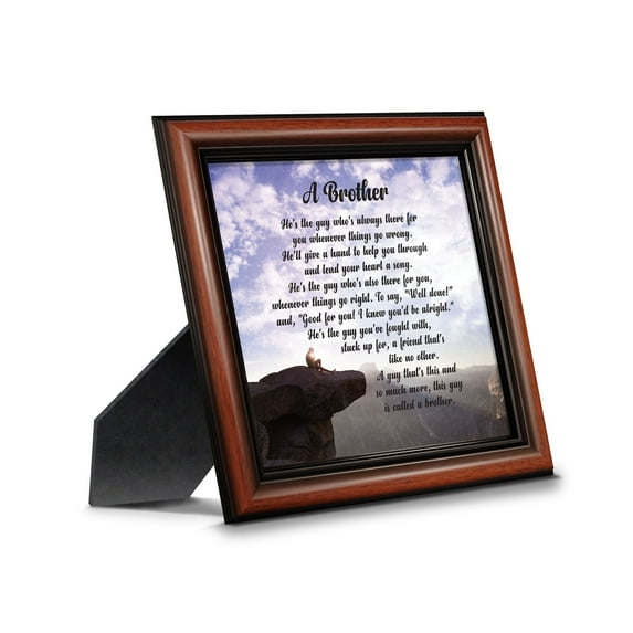 A Brother, Gift to Brother from Sister, Picture Framed Poem, 8628W