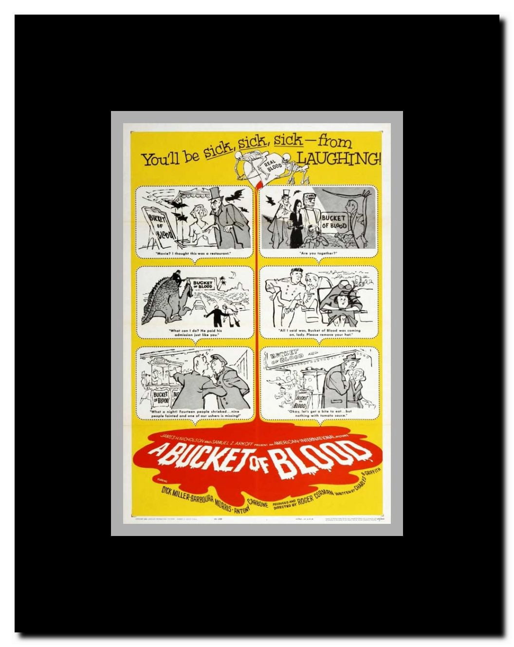 A Bucket of Blood Framed Movie Poster