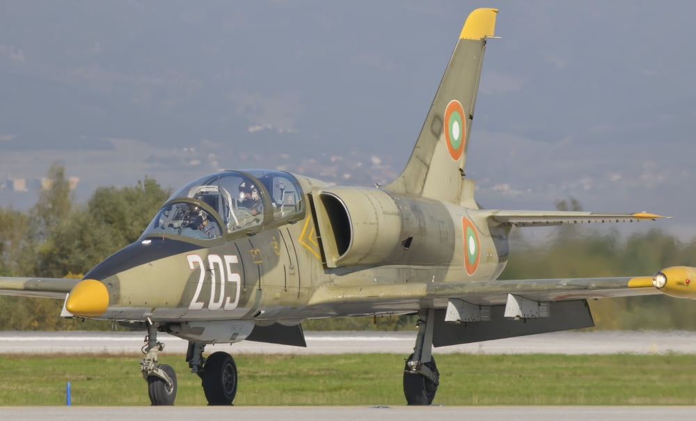 A Bulgarian Air Force L-39 Albatros Canvas Art - Giovanni CollaStocktrek Images (36 x 22)