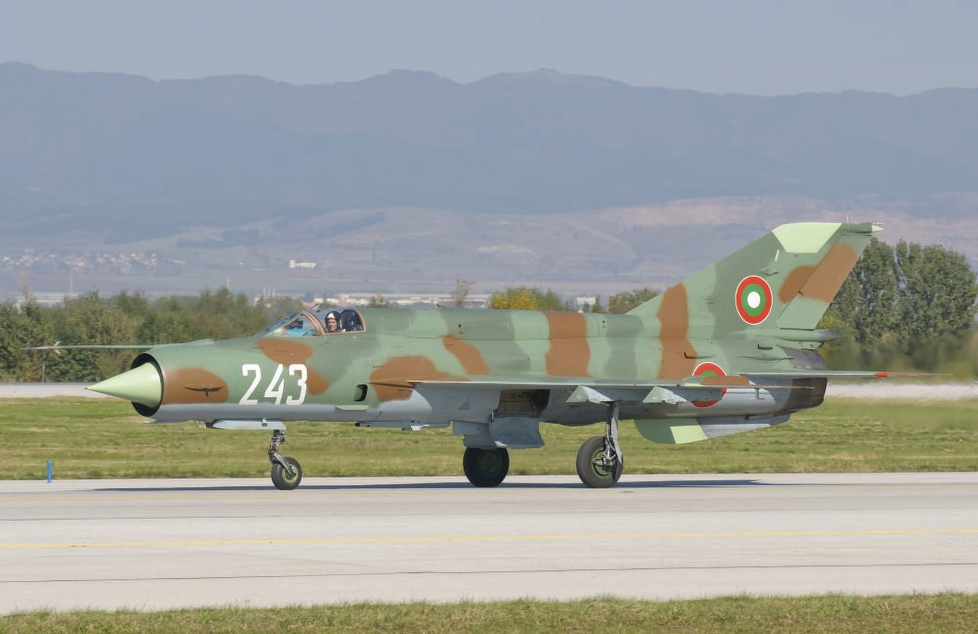 A Bulgarian Air Force MiG-21 Canvas Art - Giovanni CollaStocktrek Images (35 x 23)