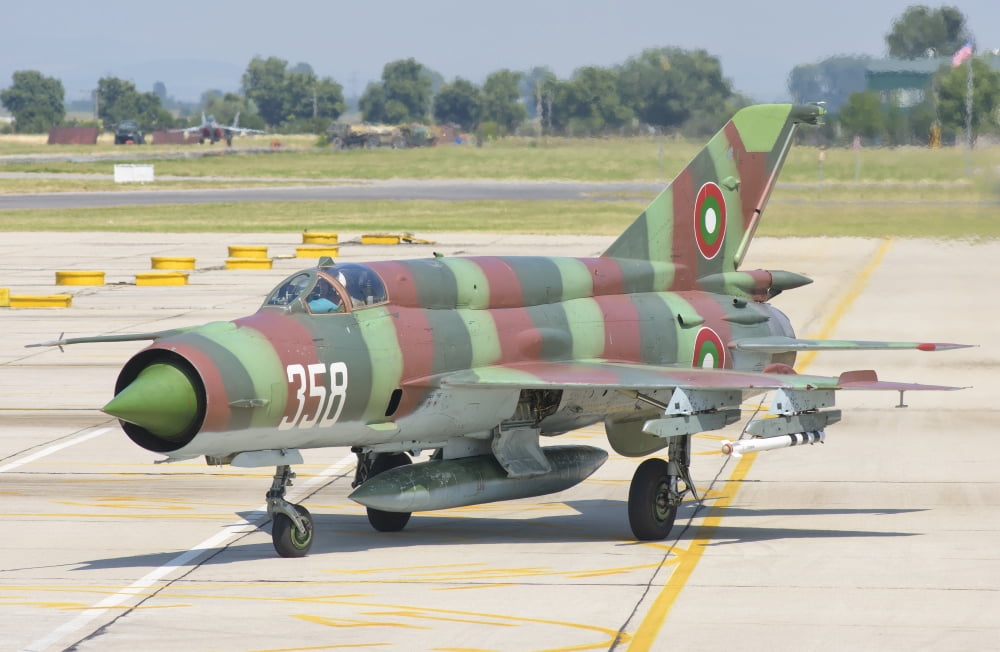 A Bulgarian Air Force MiG-21 during Exercise Thracian Star Canvas Art - Giovanni CollaStocktrek Images (17 x 12)