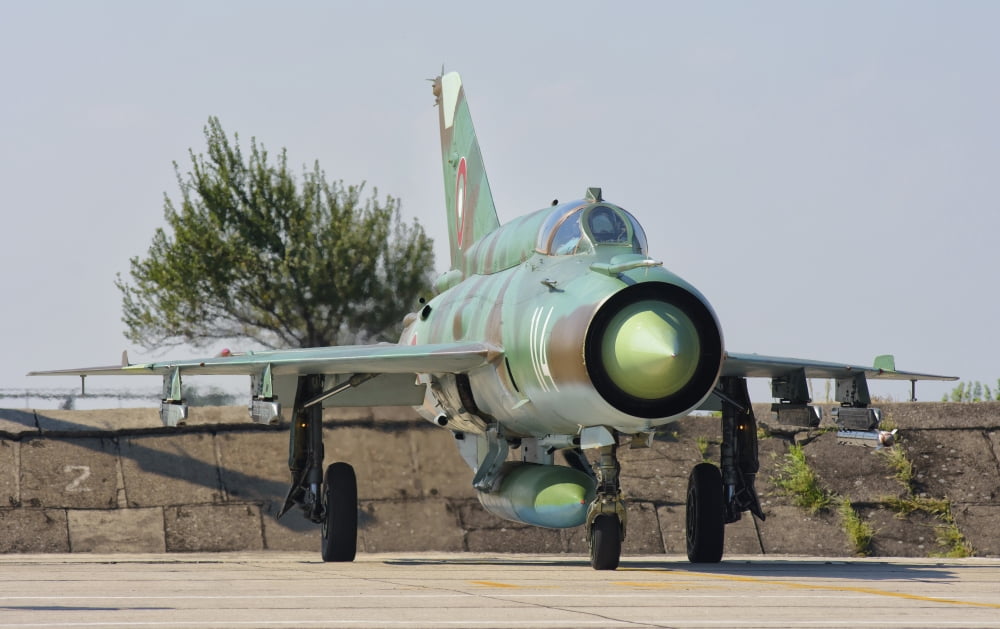 A Bulgarian Air Force MiG-21 during Exercise Thracian Star Canvas Art - Giovanni CollaStocktrek Images (18 x 11)