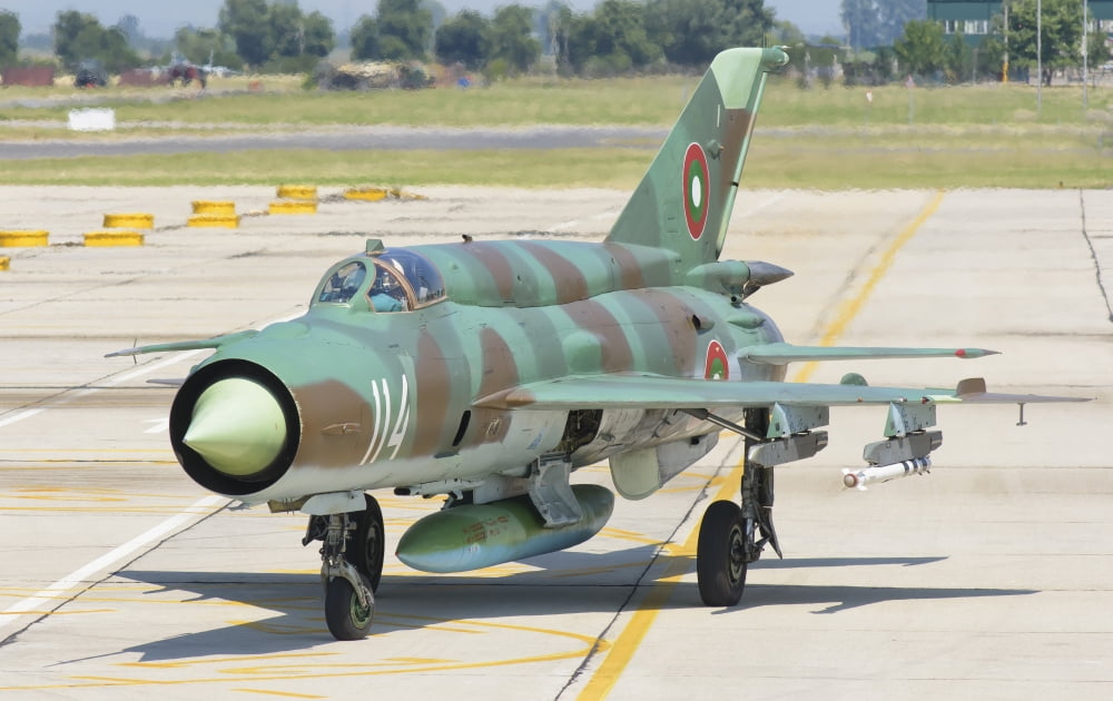 A Bulgarian Air Force MiG-21 during Exercise Thracian Star Canvas Art - Giovanni CollaStocktrek Images (18 x 11)