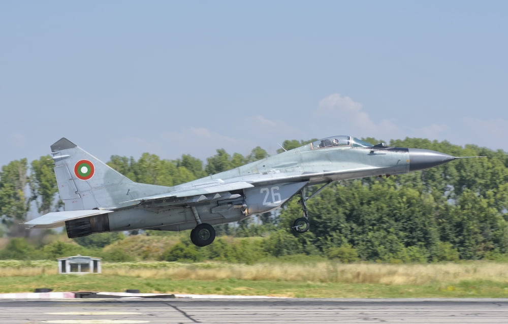 A Bulgarian Air Force MiG-29 during Exercise Thracian Star Canvas Art - Giovanni CollaStocktrek Images (35 x 23)
