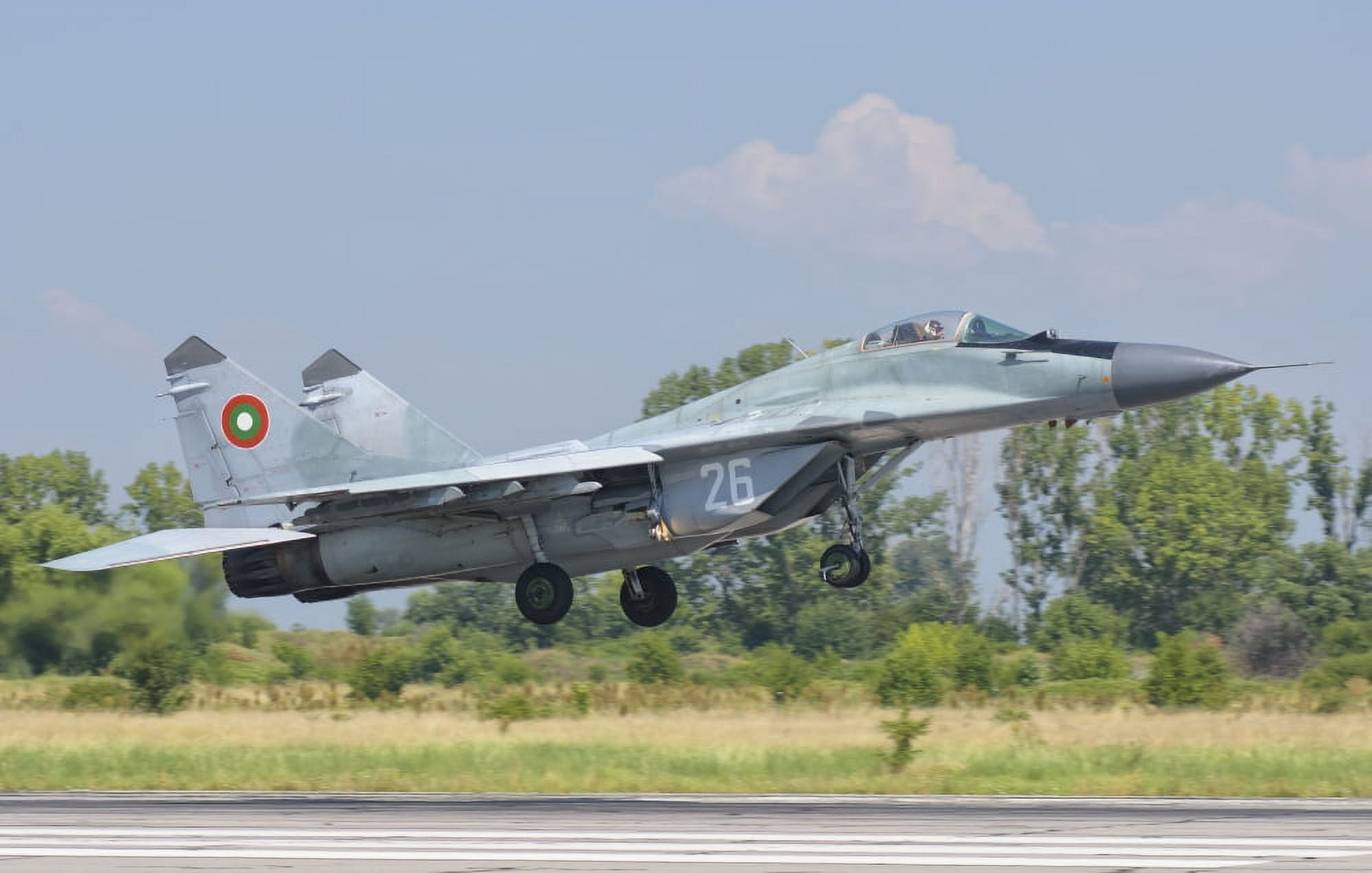 A Bulgarian Air Force MiG-29 during Exercise Thracian Star Canvas Art - Giovanni CollaStocktrek Images (35 x 23)