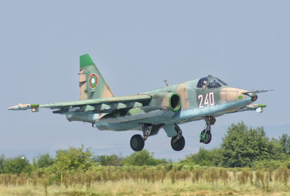 A Bulgarian Air Force SU-25 jet during Exercise Thracian Star Canvas Art - Giovanni CollaStocktrek Images (17 x 12)