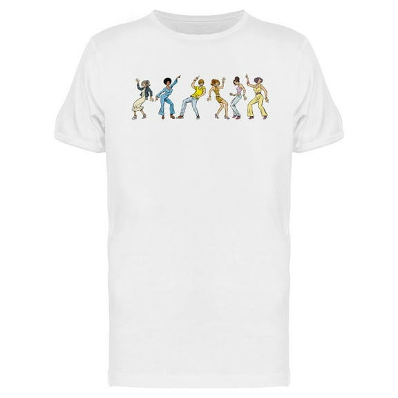 A Bunch Of Disco Dancers T-Shirt Men -Image by Shutterstock, Male Medium