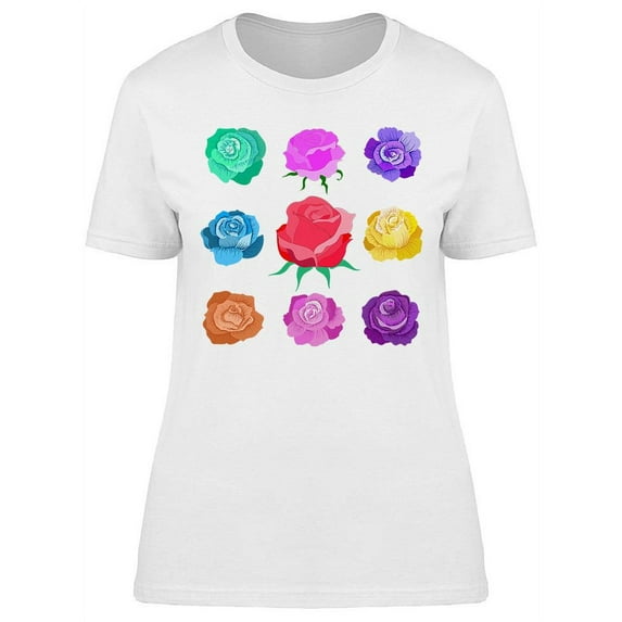A Bunch Of Roses T-Shirt Women -Image by Shutterstock, Female Medium
