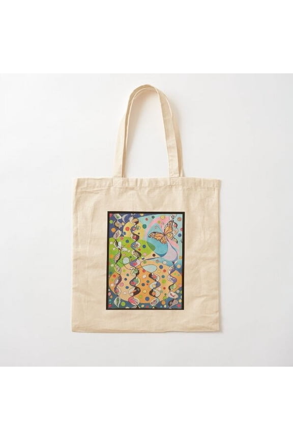 A Busy Farmers Market Version 2 Canvas Tote Bags, Reusable Shopping Bag
