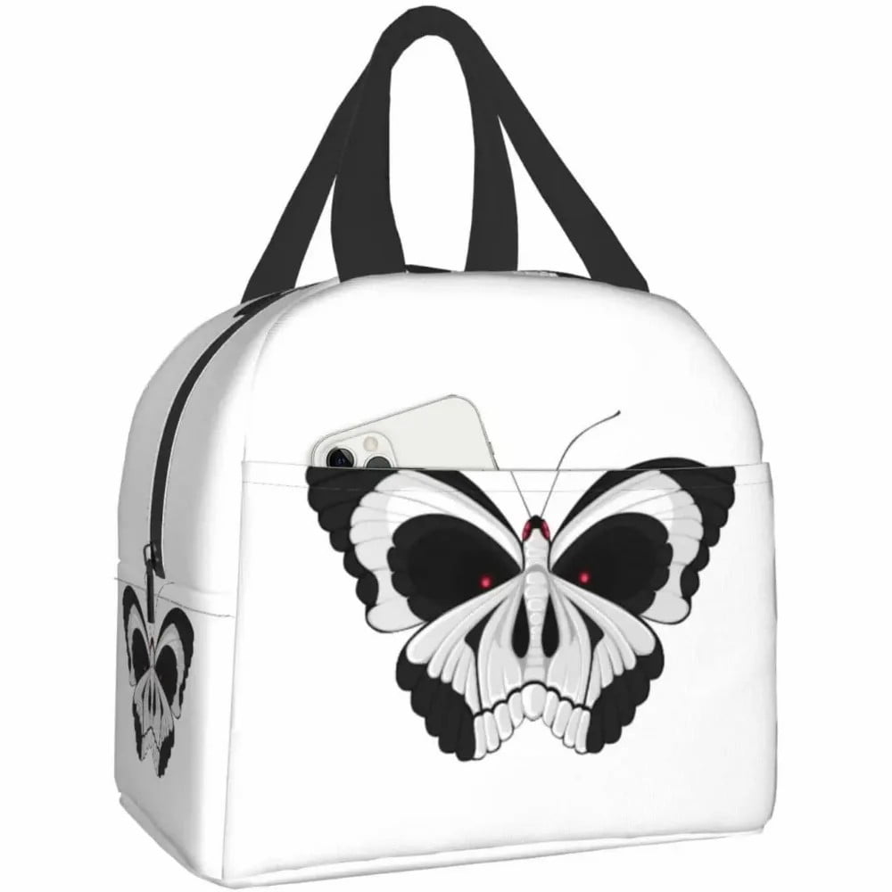 A Butterfly Reusable Insulated Lunch Bag for Women Men Waterproof Tote