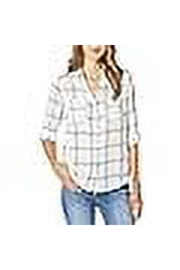 A. Byer Women's Button Down Top with Roll-Tab Sleeves (Junior's)