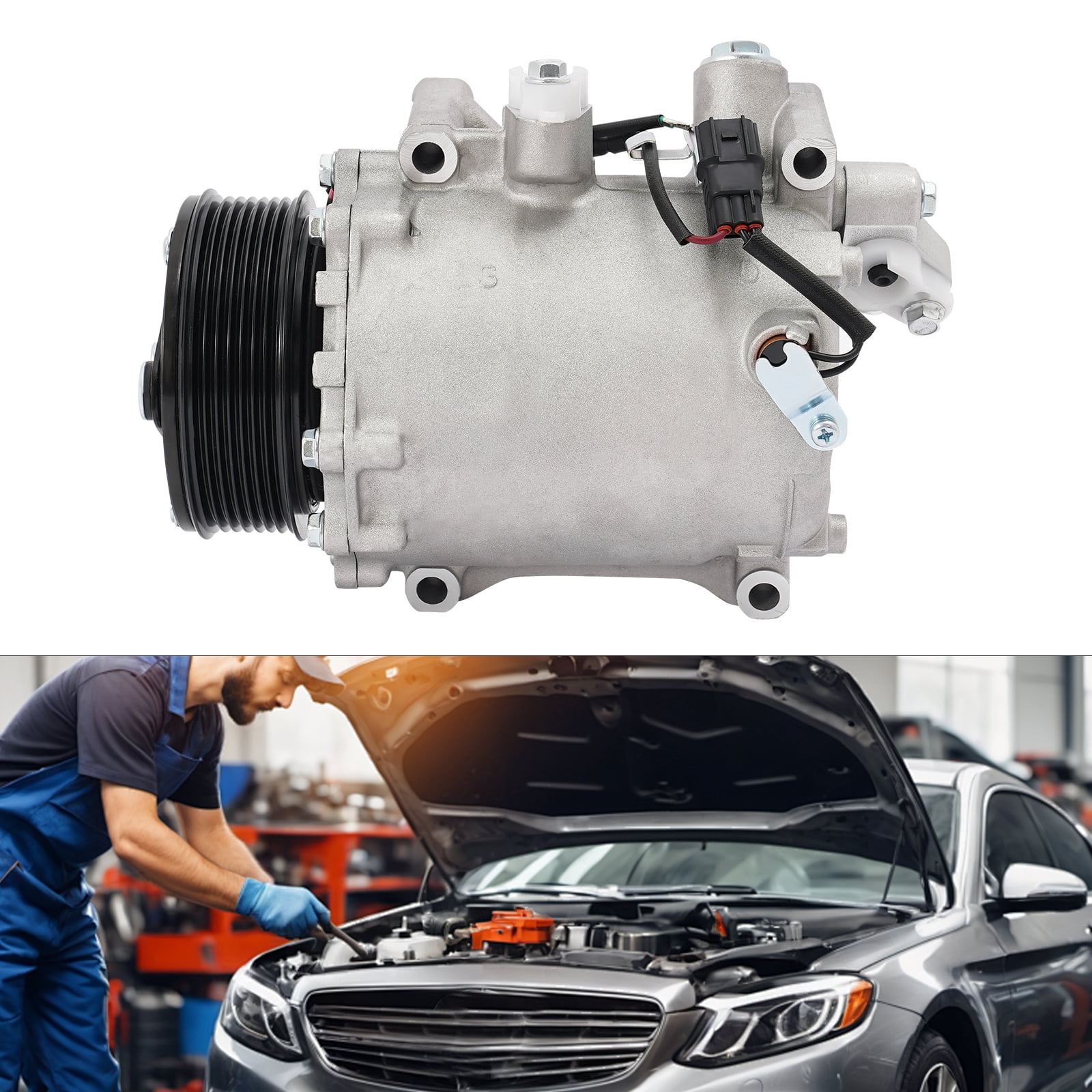 Compresor De Aire Acondicionado Remanufacturado Cold Works A/C Para Honda CR-V 2007-2014 2.4L | TRSE09 | 1 Año Garantía