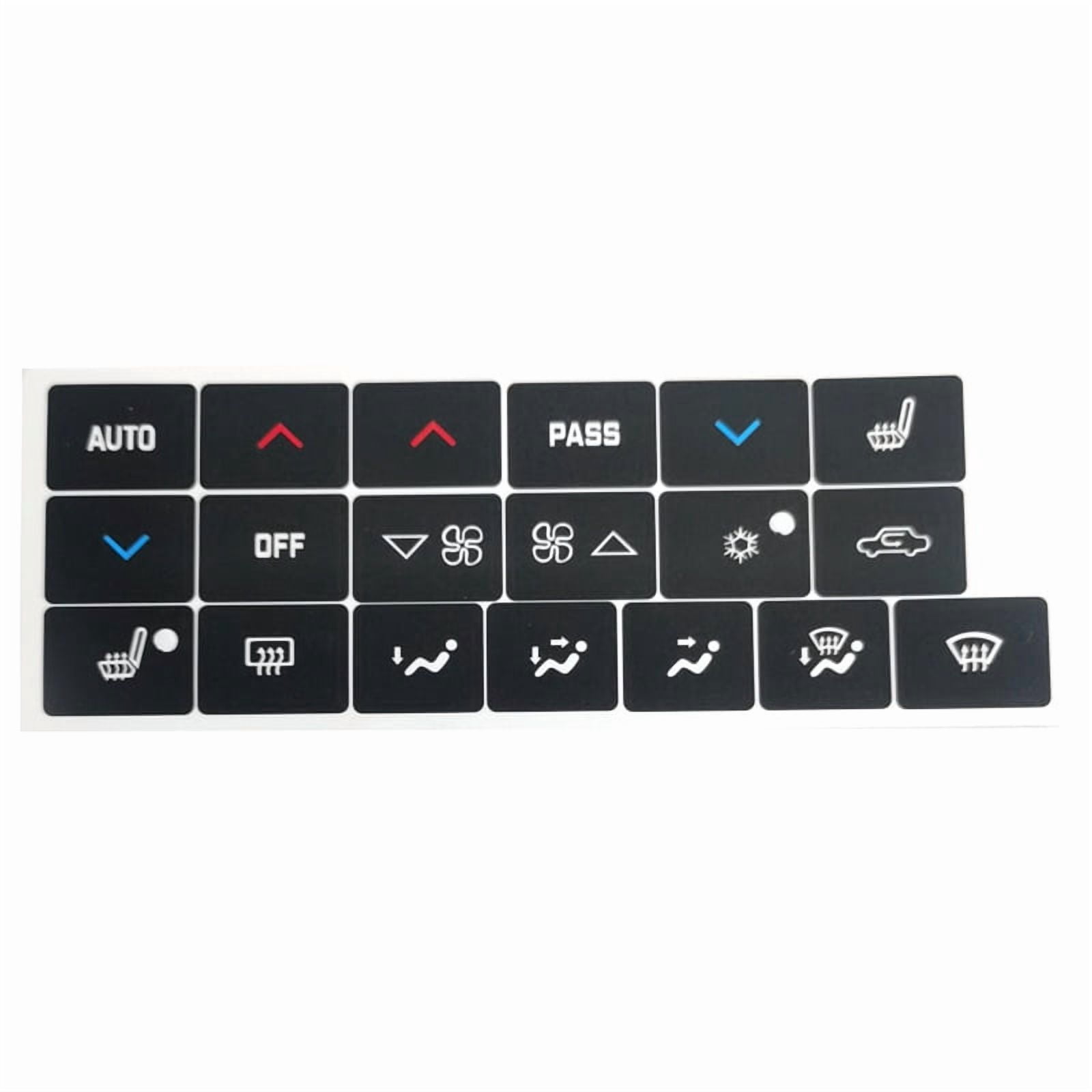 Sticker Plus Button A/C Climate Control Button Repair Decal Sticker Car Replacement ...