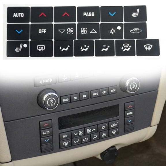 A/C Climate Control Button Repair Decal Sticker Fit For Buick Lacrosse 2005-2009