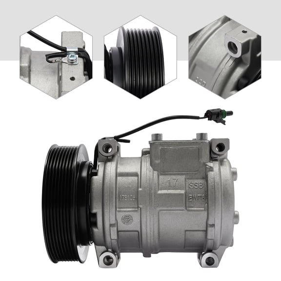 A/C Compressor Air Conditioning Compressor W/ Clutch For John Deere 10PA17C RE46609 RE69716 AH169875