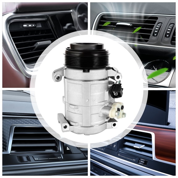 A/C Compressor with Clutch Compatible with 2008-2012 Buick Enclave 3.6L, 2009-2012 Chevy Traverse 3.6L, 2007-2012 GMC Acadia 3.6L, 2007-2010 Saturn Outlook 3.6L Direct Replacement