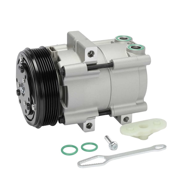 A/C Compressor Compatible: Ford F-150 Heritage 2004, F-250 Super Duty 2002-2007, F-350 Super Duty, F-450 Super Duty 2002-2005 Front