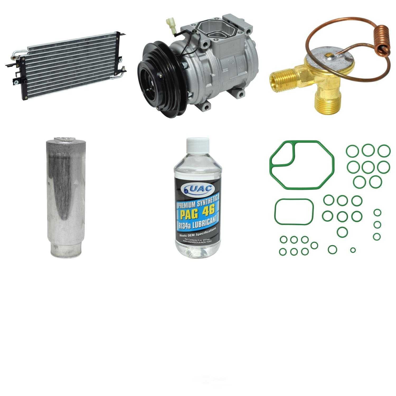 A/C Compressor and Component Kit -- Compressor-Condenser Replacement Kit Fits select: 1993 TOYOTA PICKUP 1/2 TON SHORT WHEELBASE, 1989 TOYOTA PICKUP 1/2 TON LONG WHEELBASE DLX
