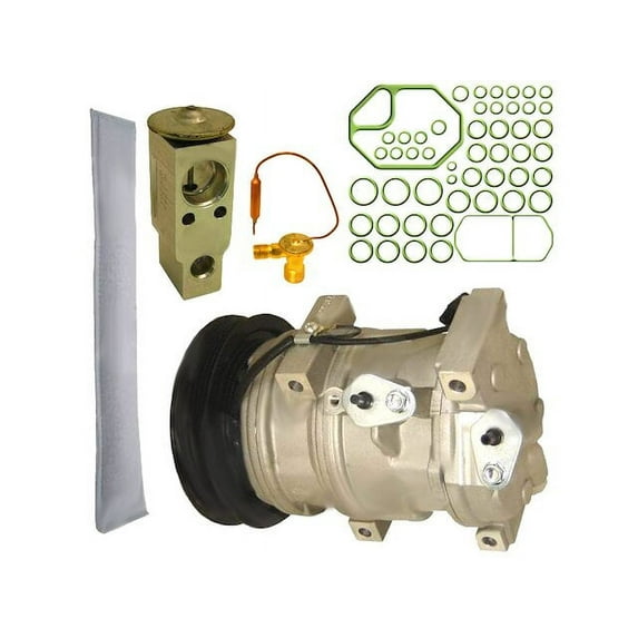 A/C Compressor Kit - with Accumulator / Drier, Front Expansion Valve, Rear Expansion Valve, and O-ring Seals - Compatible with 2008 - 2010 Honda Odyssey 3.5L V6 with Rear AC 2009