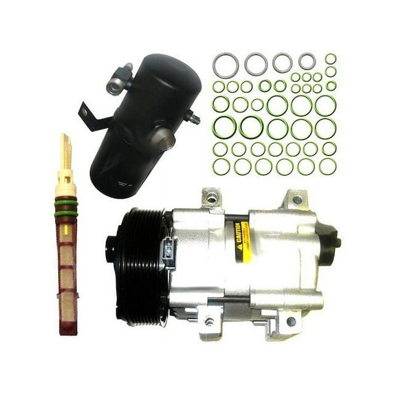 A/C Compressor Kit - Compatible with 1994 - 1997 Ford F-350 7.3L V8 Diesel (FS10; 8-Groove) 1995 1996