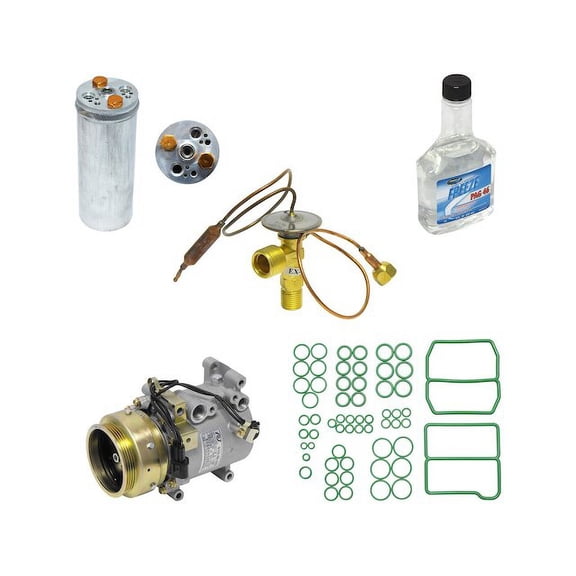A/C Compressor Kit - Compatible with 1997 - 1998 Mitsubishi Eclipse 2.0L 4-Cylinder 4G63 VIN F Turbocharged DOHC