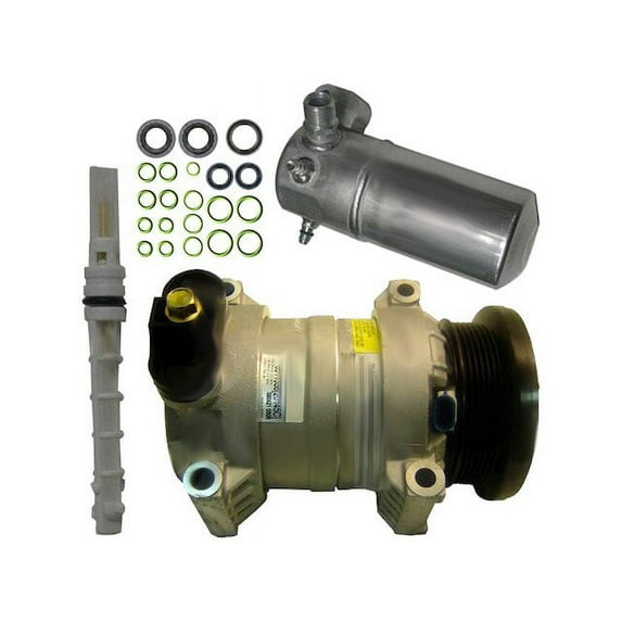A/C Compressor Kit - with Compressor, Accumulator / Drier, Front Expansion Valve, and O-ring Seal Kit - Compatible with 1999 - 2002 Chevy Express 3500 without Rear AC 2000 2001