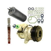 A/C Compressor Kit - with Compressor, Accumulator / Drier, Front Expansion Valve, and O-ring Seal Kit - Compatible with 2000 - 2006 Jeep Wrangler 4.0L 6-Cylinder 2001 2002 2003 2004 2005