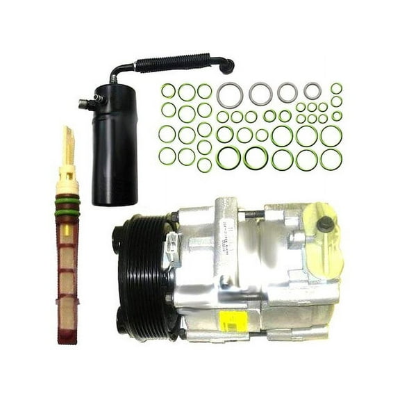 A/C Compressor Kit - with Compressor, Accumulator / Drier, Front Expansion Valve, and O-ring Seal Kit - Compatible with 1997 - 1998 Ford F-150 4.6L 5.4L V8
