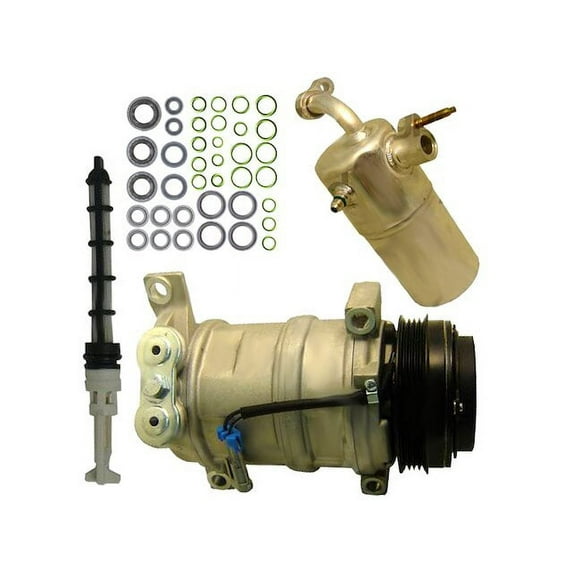 A/C Compressor Kit - with Compressor, Accumulator / Drier, Front Expansion Valve, and O-ring Seal Kit - Compatible with 1999 - 2002 GMC Sierra 1500 2000 2001