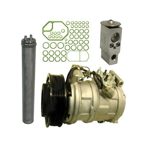 A/C Compressor Kit - with Compressor, Accumulator / Drier, Front Expansion Valve, and O-ring Seal Kit - Compatible with 2003 - 2005 Honda Accord Sedan 2.4L 4-Cylinder 2004