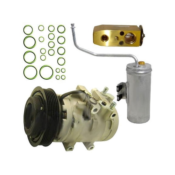 A/C Compressor Kit - with Compressor, Accumulator / Drier, Front Expansion Valve, and O-ring Seal Kit - Compatible with 2003 - 2005 Hyundai Sonata 2.7L V6 2004