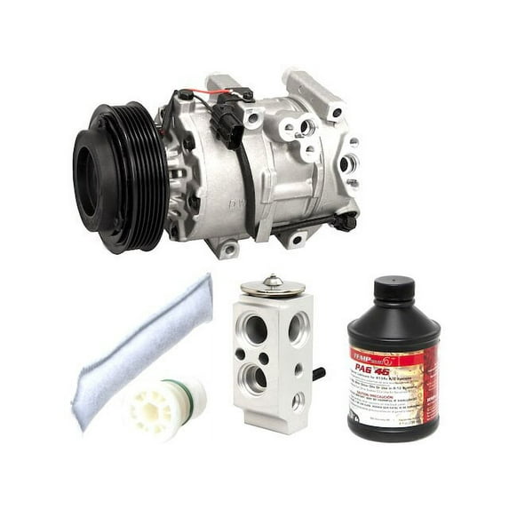 A/C Compressor Kit - with Compressor, Filter Drier, Expansion Valve, , and O-Rings - Compatible with 2010 - 2015 Hyundai Tucson 2.4L 4-Cylinder 2011 2012 2013 2014