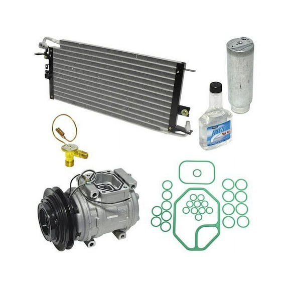 A/C Compressor Kit with Condenser - Compatible with 1989 - 1993 Toyota Pickup 2.4L 4-Cylinder 22RE 22R 1990 1991 1992