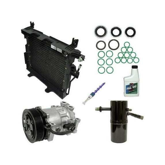 A/C Compressor Kit with Condenser - Compatible with 1997 - 1999 Dodge Dakota (with Fixed Orifice) 1998