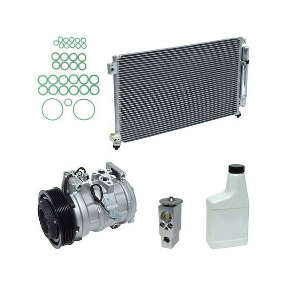 A/C Compressor Kit with Condenser - Compatible with 2003 - 2007 Honda Accord 4-Door 2.4L 4-Cylinder K24A4 2004 2005 2006