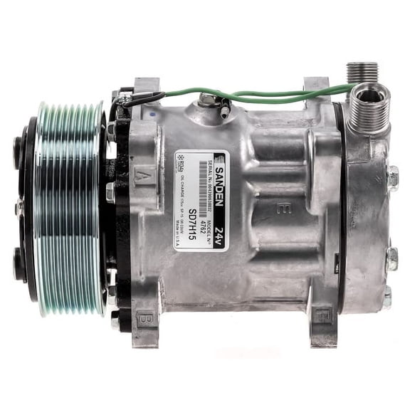 A/C Compressor OEM Sanden SD7H15 Compatible with Case-IH/Caterpillar - OE# 4762 4443