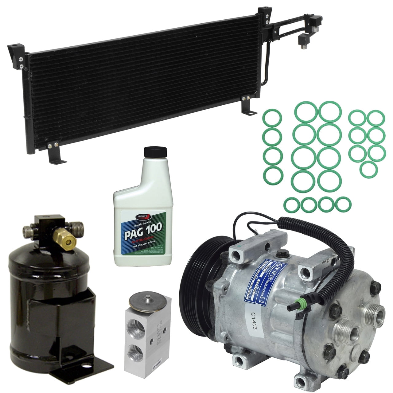 A/C Compressor and Component Kit -- Compressor-Condenser Replacement Kit Fits select: 1991-1992 JEEP CHEROKEE LAREDO, 1993 JEEP CHEROKEE SPORT