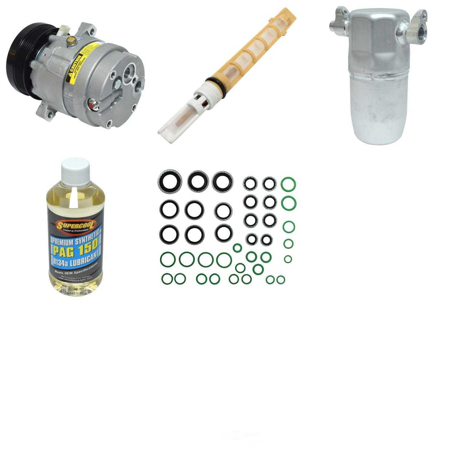A/C Compressor and Component Kit -- Compressor Replacement Kit Fits select: 2000-2005 BUICK LESABRE, 2000-2003 PONTIAC BONNEVILLE