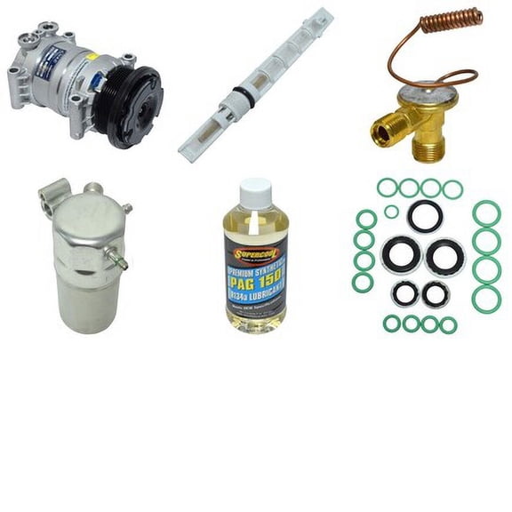 A/C Compressor and Component Kit -- Compressor Replacement Kit Fits select: 2002 CHEVROLET EXPRESS G3500, 2001 CHEVROLET EXPRESS CUTAWAY