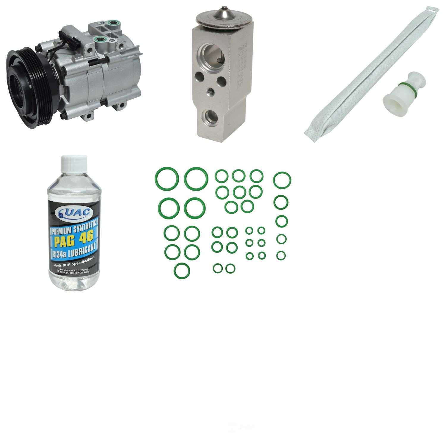 A/C Compressor and Component Kit -- Compressor Replacement Kit Fits select: 2003-2004 HYUNDAI SANTA FE GLS/LX, 2005 HYUNDAI SANTA FE