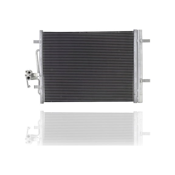 A-C Condenser - Cooling Direct Compatible/Replacement for '12-17 Land Rover Range Rover Evoque - With Transmission Oil Cooler + Receiver & Dryer - LR034171