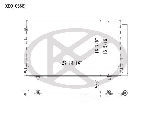 A/C Condenser - Koyoair Fit/For 4905 10-15 Lexus RX350 3.5L With Receiver & Dryer
