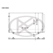 A/C Condenser - Koyoair Fit/For 4905 10-15 Lexus RX350 3.5L With Receiver & Dryer