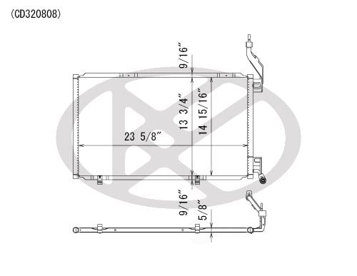 A-C Condenser - Koyorad For/Fit 4437 14-18 Ford Fiesta ST 4Cy 1.6L Turbo Ecoboost
