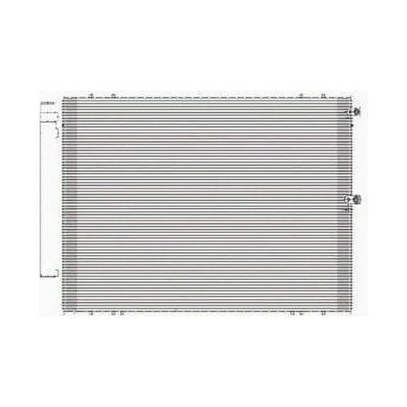 A/C Condenser with Receiver Drier - Compatible with 2004 - 2006 RX330 3.3L 6-Cylinder (For Vehicles Built Up To 12/2005 Production Only)