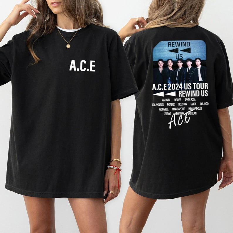 A.C.E 2024 Us Tour Rewind Us Tshirt, A.C.E My Girl “My Choice" Album