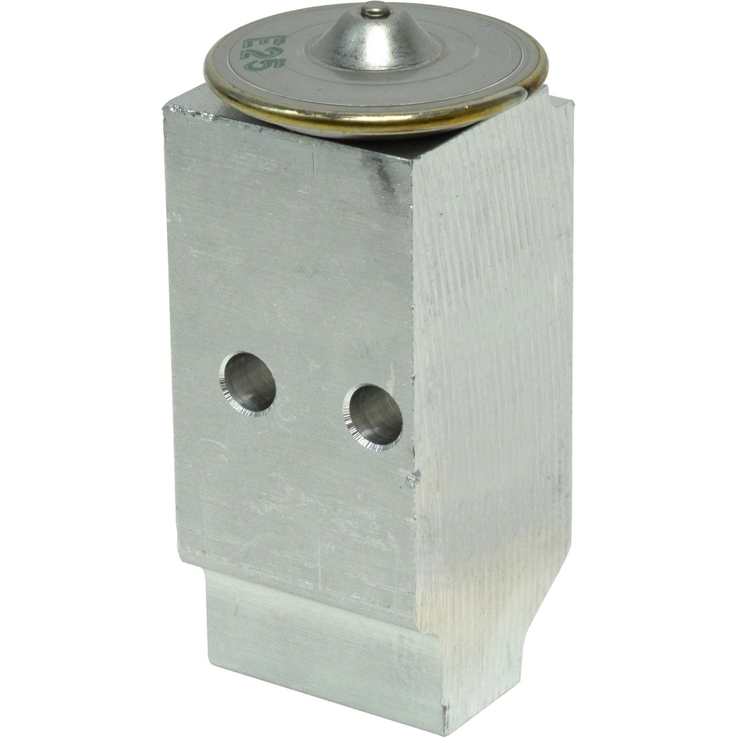 Compact Silver Aluminum A/C Expansion Valve Block