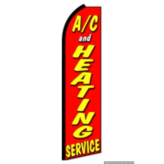 A/C & Heater Service Swooper flag Without Pole Advertisement /Business Flags | Feather Flag |
