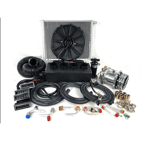 A/C KIT UNIVERSAL UNDER DASH IN-DASH EVAPORATOR 404 DRCL TOP OUTLETS HEAT & COOL