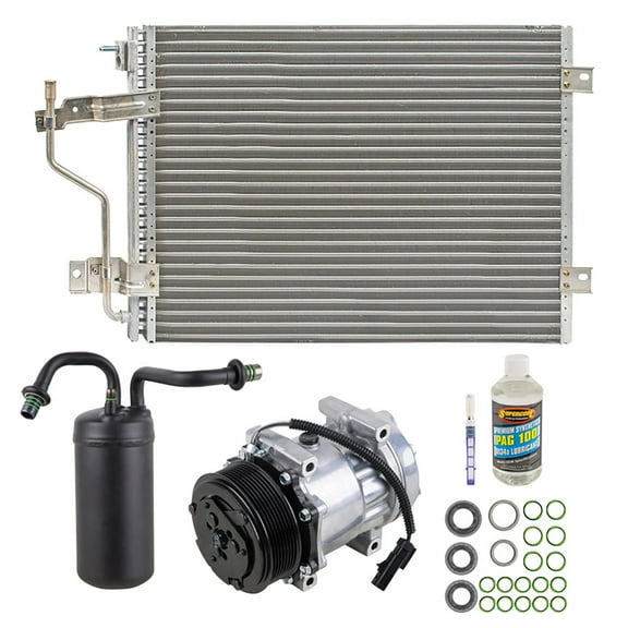 A/C Kit w/ AC Compressor Condenser & Drier For Dodge Ram 2500 3500 Cummins 5.9L Diesel 1998 1999 2000 2001 - BuyAutoParts